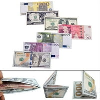 Chic Unise Muške ženske note Valute uzorak funta dolara novčanike za torbice