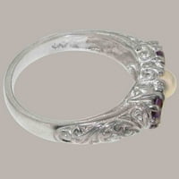 Britanci izrađeni 18K bijeli zlatni kulturni prsten - Veličina - Veličina 12