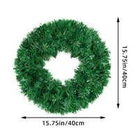 15.75 Umjetno zeleno lišće vijence za kratak zidni ukras zida za zid zeleni viseći vijenac božićni odmor