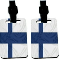 Oznake identifikatora prtljage tvrdoglave sa remenom - Finska zastava