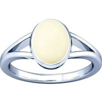 Divya Shakti 12.25-12. Carat White Coral Moonga Munga Gemstone Silver Ring za muškarce ili žene