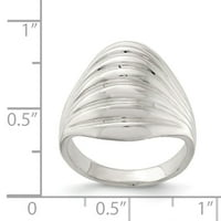 Bijeli sterling srebrni prsten za modnu solidnu kupovinu