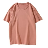 Yyeselk Womens Essential Classic Pamučni vrhovi Summer Short rukave Crewneck Majice Majice Soft Basic