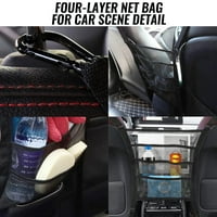 Trgovina 4-slojnom mrežnom mrežicom, nosač torbice između sjedala, sigurnosni nosač Neto vrećica, auto