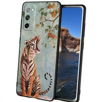 Tiger životinja za slikanje telefona za Samsung Galaxy S za žene Muškarci Pokloni, Mekani silikonski