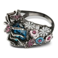 Pgeraug pokloni za žene Turkish Handmade jedinstveni srebrni cvijet Spider safirni prsten za angažman