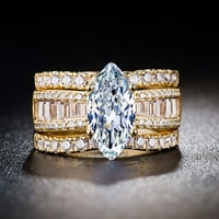 Prstenovi za tinejdžere umetne rhinestones odvojivi trodijelni tro-u-jedan prsten dame prsten nakit