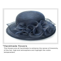 Slušajte žene Kentucky Clower Sun Hat Hat Lady Widem Brod Ljetni šešir za ljetni odmor za vjenčanje