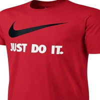 Nike muški kratki rukav samo urade to swoosh grafička aktivna majica crvena l