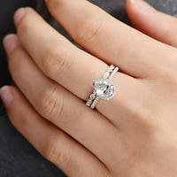 Izvrsni dijamantni prsten Elegantni prsten za rinestone Prstenje za prstenje žene Modni puni dijamantni