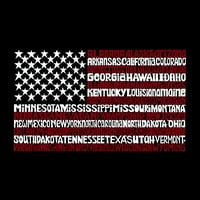 Muška riječ Art Crewneck Dukserica - Države zastava USA