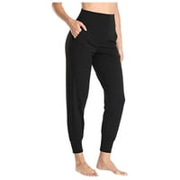 Vježbe za žene za žene High Squist Trčevi tema joga hlače s džepovima Stretch Fitness Atletska pantalona
