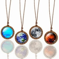 Osam planeta Ogrlica za ogrlice sa dvostrukim bokovima sa dvostrukim sustavom, ogrlica za žene Galaxy