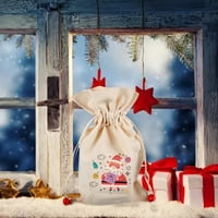 HGW Božićni dekor Božićno poklon pakovanje pamuk pamučni tisak crtani uzorak pamučna vreća za poklon bombona