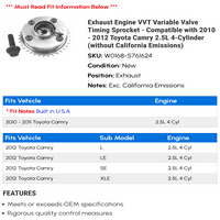 Izduvni motor VVT Propocket varijabilnog ventila - kompatibilan sa - Toyota Camry 2,5l 4-cilindrični
