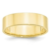 10k žuto zlato ltw ravne muškarce ženske vjenčane prsten veličine 6