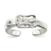 Bijeli sterling srebrni prsten za prste nožne kopče, veličina 9