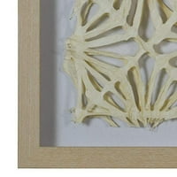 Drveni okvir Benjara Ručno rađena sjena BO sa apstraktnim uzorkom, smeđom i kremom