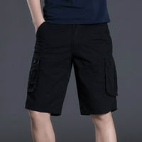 Sportske kratke hlače za muškarce, muške čašice za radnu odjeću Slim Fit Multi džepni patentni patentni