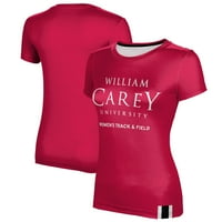 Ženski crveni William Carey Crusaders Ženska majica za staze i polje