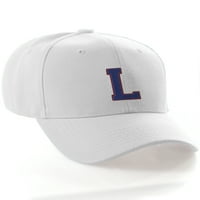 Klasična 3D podignuta početna slova A do z strukturiranog kapa za bejzbol kapa Podesiv, bijeli šešir