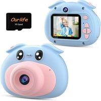 KLZO Instant kamera za djecu, 1080p HD digitalni video selfie kamera dvostruki objektiv sa 8GB memorijske
