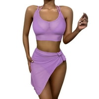 Ženska modna remena zamotavanje jastuka s visokim strukom Bikini set kupaći kostim kupaći kostimi četvoro