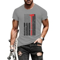 Ljetni muškarci T-majice Ležerne prilike O-izrez zastava tiskane majice kratkih rukava Top muško Jednostavna