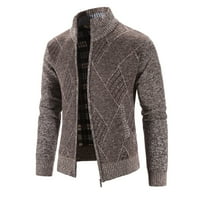 HGW muški kaputi muški zimski džemper jakna s dugim rukavima plus baršunast turtleneck debeli dijamantni