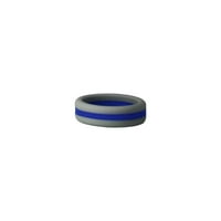 Silo i plava pruga silikonska prstena od životnih mjesta