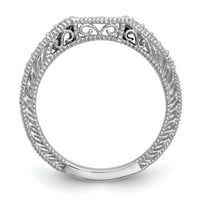 0.13ct. CZ Čvrsta stvar 14k bijeli zlatni vjenčani prsten za vjenčanje
