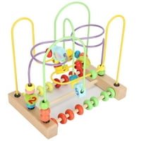 Drvena edukativna igračka, drveni edukativni krug igračka, prezirni brojanje matematičkih abacusa za