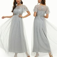 Mgohoen vjenčani haljine za žene ljeto plus veličine kratkih rukava TUNIC TUNIC ELEGANT PROM GAWN GRAD