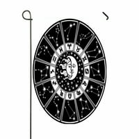 Horoskop krug zodijak saviještaci sunčeva mjesec Početna Na otvorenom Garden Zastava kuće Baner veličine