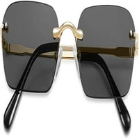 Retro malene uske sunčane naočale za rim bez naočala Vintage Prava naočala za žene muškarci B2643
