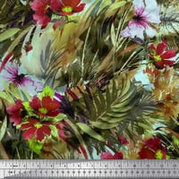 Soimoi Rayon tkanina odlazi i cvjetna tekstura tiskana tkanina širom