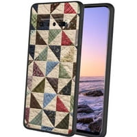Kompatibilan je sa Samsung Galaxy S10 + Plus telefonom, patchwork-quilt-kvakrati-1- Case Silikon zaštitni