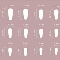Flash dijamantski lažni nokti sa glatkom i ne-zrnastičkom teksturom za ugodan DIY ekser za nokte Jelly