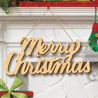 Shabby Rustic Drveni izrez Sretan božićni viseći ukrase ukrasa