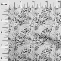 Onuone pamučne kambrične sive tkanine Florals tkanina za šivanje tiskane pločice od dvorišta široko