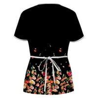 Bicoasu ženske haljine kratkih rukava kratkih rukava Ležerne prilike ljeto Dugme Tunic Tops V-izrez