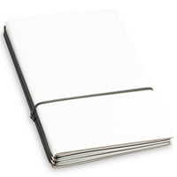 1-406-3W Vezana kožna bilježnica, bijela, invalid