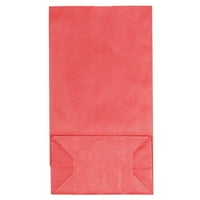 Papir kraft torbe za ručak, 4. 2.3, crveno, 25 pakovanja, male