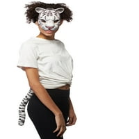 Smjernica Snow Leopard džungla Mačka maska ​​i repni set za kostim dodatak