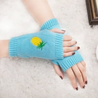Zimske rukavice čišćenja Ženska djevojka pletena ručna ruka bez ikakvih zimskih rukavica mekano toplo