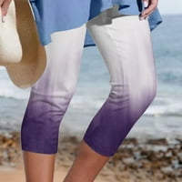 Pantalone za pročišćavanje modne žene elastične struk izdržljive joge sportske cvjetne pantalone za