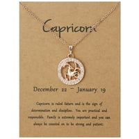 Keusen dvanalve privjesak sazvežđa, elegantni lanac ogrlica sa ogrlicama horoskopa