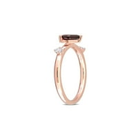 Carat Garnet Remise Ring u 10k ružičasto ružičasto zlato sa bijelim Topazom