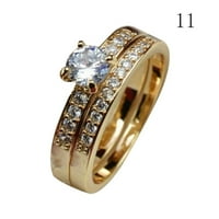 Nakit za čišćenje ispod $ Verpetridure Muški ženski angažontni prsten nakit geometrijski tip dijamantski