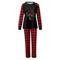 StormDoing sretne božićne porodice božićne hlače Životinjske ženske pidžame organsko pamučno podudaranje